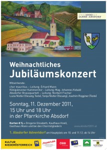 Weihnachtliches Jubiläumskonzert Absdorf